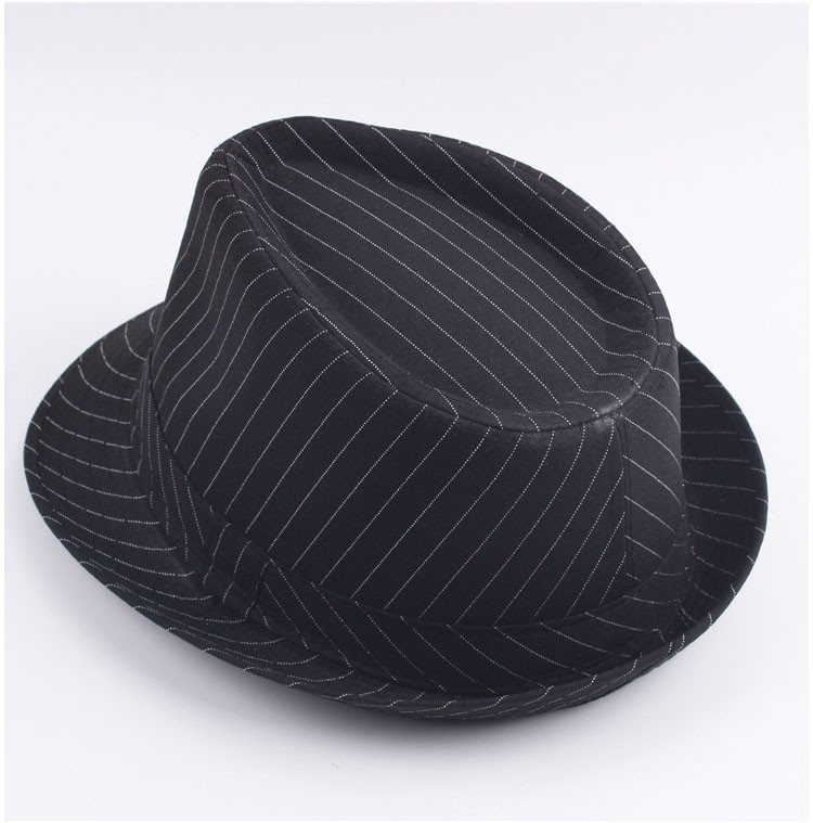 Black Mens 1920s 20s Gangster Set Hat 