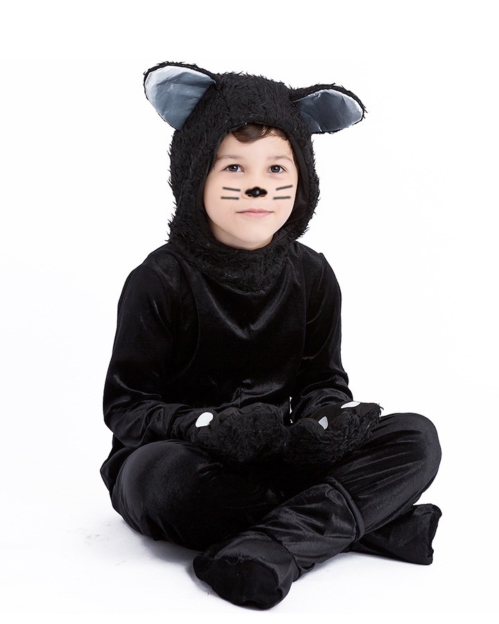 Child Black Cat Costume Book Week Animal Kids Zoo Party Boys Girls ...