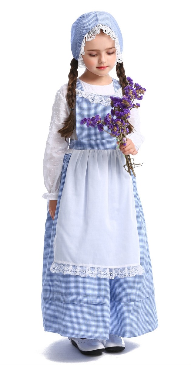 Girls Poor Victorian Maid Costume Retro 