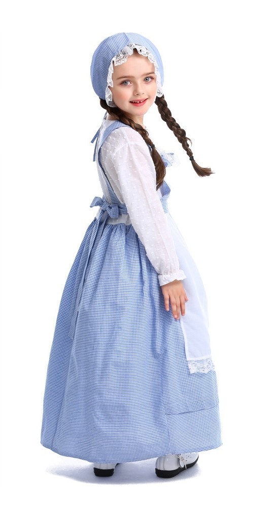 Girls Poor Victorian Maid Costume Retro 