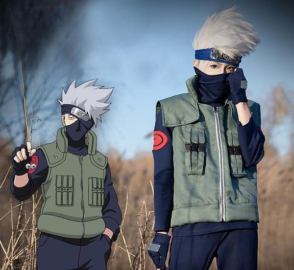 Naruto ~Kakashi Hatake Cosplay Costume ~Adult Size Small Costume