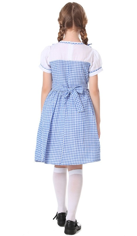 Girls Dorothy Costume  Classic Blue Gingham Dress for Book Week & Parties