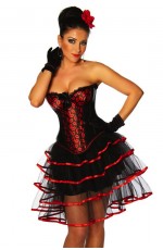 Satin Lace Up Bustier Costume