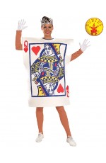 Womens Alice Queen Of Hearts Poker Playing Card Fancy Adult Costume in Wonderland