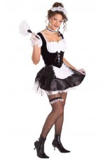Secret Wishes French Maid Adult Costume Chamber Fancy Dress Outfit