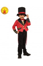 Ringmaster Child Costume Circus Showman Lion Tamer Top Tails Pants Hat