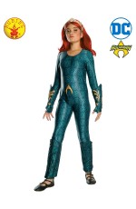 Girls Deluxe Mera Aquaman Superhero Movie Film Fancy Dress Costume Outfit