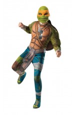Movie/TV/Cartoon Costumes - TV Show TMNT Teenage Mutant Ninja Turtles Costume Licensed Rubie's Michelangelo Orange