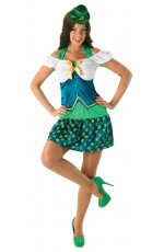 Lady Leprechaun Sexy Irish St Patricks Day Fancy Dress Green Costume 1