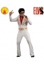 Mens Adult Elvis Presely King 50s Rock & Roll Star Jumpsuit Fancy Dress Costume