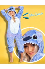 Blue Stitch Onesie Animal Adult Kids Costume