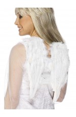 Feather White Angel Wings Angel Fairy Adults Fancy Dress Costume Halloween 30cmx40cm