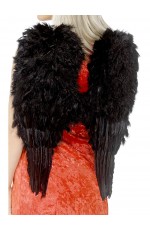 Feather Black Angel Wings Angel Fairy Adults Fancy Dress Costume Halloween 50cm * 60cm