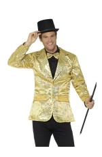 Mens Tuxedo Suit Gold Sequin Jacket Charleston 40s Dance Coats Blazers Costume
