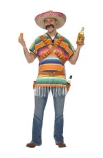 Mens Tequila Shooter Guy Mexican Funny Wild West Mexico Costume
