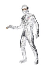 Mens Spaceman Costume Adult Astronaut Space Man Nasa Outfit Jumpsuit