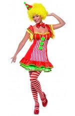 Ladies Boo Boo the Clown Costume Adult Circus Fancy Dress