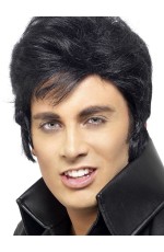Rock Star Elvis Presley Las Vegas Wig Black Hair