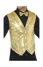 Gold Sequin Waistcoat Show Costume