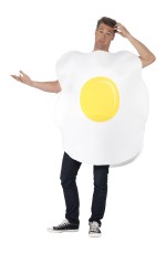Fried Egg Novelty Food Couples Costume Comical Fancy Funny Easter Stag Party Outfit