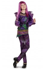 Kids Purple Mal Prestige Descendants Costume Without Gloves