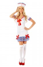 Ladies Sailor Pin Up Fancy Dress Costume