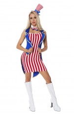 Miss Independence Fourth of July Circus Fancy Dress Halloween Costume