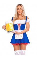 Ladies Beer Maid Wench Costume Oktoberfest Gretchen German Fancy Dress Halloween 