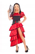 Ladies Spanish Flamenco Fancy Dress