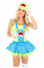 Womens Brothers Plumber Costume + gloves