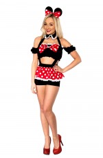 Ladies Minnie Mickey Mini Mouse Costume Fancy Dress Halloween Hens Disney Outfit