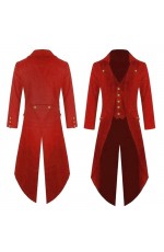Red STEAMPUNK TAILCOAT COSTUME JACKET Magician