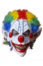 Halloween Scary Evil Full Mask Latex Foam Clown with Hair