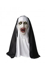 Nun Horror Movie Face Mask Costume