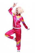 Pink 80s Retro Neon Tracksuit Height Of Fashion Costume
