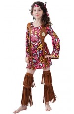 Girls Hippie 60s 70s Groovy Disco Costume
