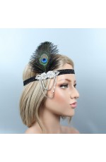 Flapper 20s Headband Feather Gatsby Headpiece