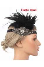 1920s Headband Feather Flapper Headpiece ladies