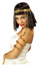 Gold Egyptian Cleopatra Headband Armband Set