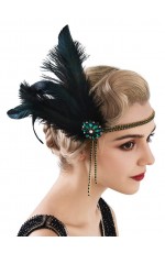 Ladies Green 20s Art Deco Flapper Headband lx0288-2