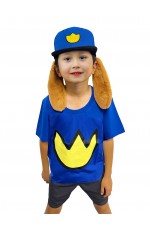Kids Unisex Dog Man Costume + Hat