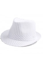 White Adult 20s Gangster Hat Gatsby Fancy Dress Costume Accessory