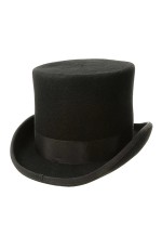Mens Magician Black Top Hat Mat Hatter Gentleman Ring Master