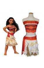 Kids Moana Polynesia Princess Dress Hawaiian Girls Costume