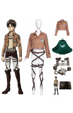 Ladies Attack on Titan The Recon Corp Mikasa Ackerman With Cloak Cosplay Costume