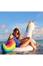 Unicorn Giant Inflatable Water Float Raft Swimming Pool Raft Lounger Beach Fun Toy Bed