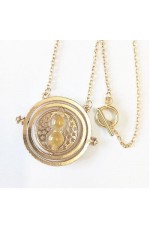 Harry Potter Time Turner Gold Necklace Hermione Granger Rotating Spins Hourglass
