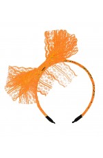 Orange 1980s Lace Headband