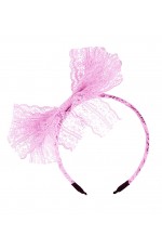 Pink 80s Lace Headband