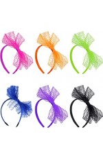 6 color 80's Lace Headband Costume Accessories